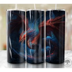 red dragon 20oz sublimation tumbler designs, northern lights