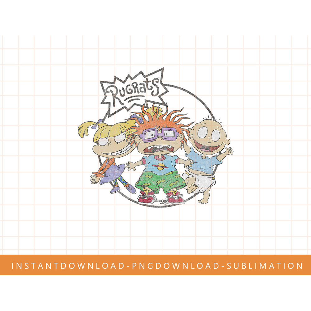 Rugrats Chuckie Tommy & Angelica Logo png, sublimate, digital print.jpg