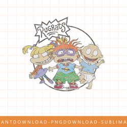 rugrats chuckie tommy & angelica logo png, sublimate, digital print