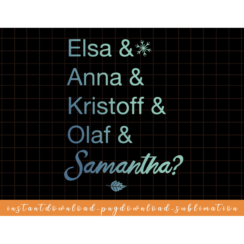 Disney Frozen 2 Character Name Stack & Samantha png, sublimate, digital download.jpg
