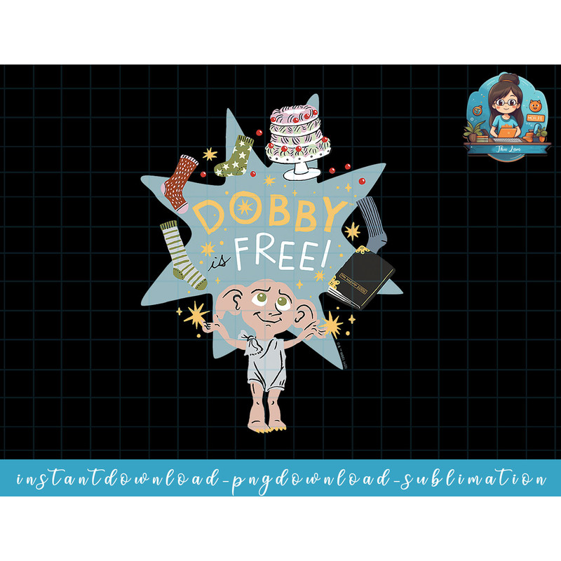 Harry Potter Deathly Hallows 2 Dobby Is Free Sketch png, sublimate, digital download.jpg