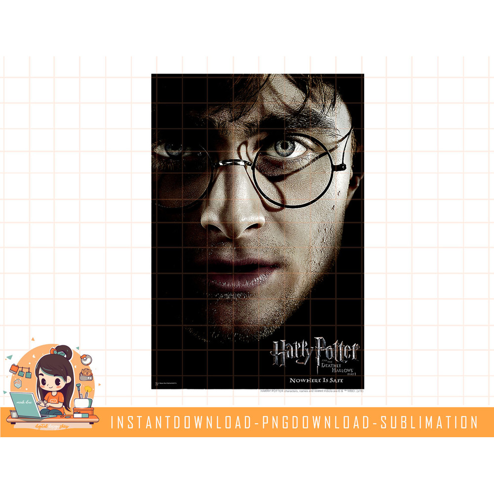 Harry Potter Deathly Hallows Harry Character Poster png, sublimate, digital download.jpg