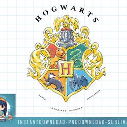 harry potter deathly hallows 2 hogwarts school crest png, sublimate, digital download