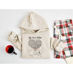 custom name we are a team promise hand in hand sweatshirt, husband and wife, anniversary, husband and wife hoodie, valen