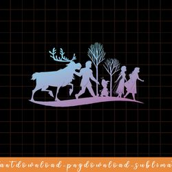 disney frozen 2 characters gradient silhouette png, sublimate, digital download