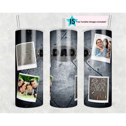 20oz skinny tumbler family photo mens fathers day sublimation design templates photo tumbler straight png file digital d
