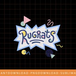 rugrats classic retro vintage logo title graphic png, sublimate, digital print