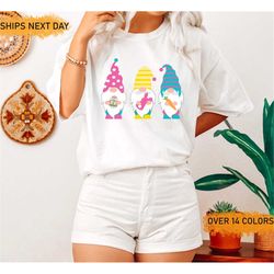 gnome shirt, women easter shirt, cute easter shirt, easter shirt, happy easter, easter bunny shirt, bunny shirt