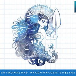 disney moana island princess sea ocean hair graphic t-shirt png, sublimate, digital print