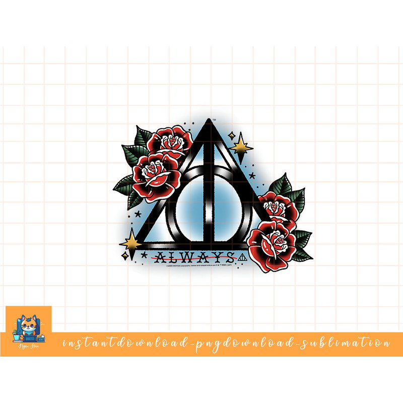 Harry Potter Deathly Hallows Symbol Always Street Art Style png, sublimate, digital download.jpg