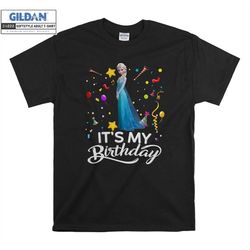 disney frozen elsa it's my birthday disney t shirt hoodie hoody t-shirt tshirt s-m-l-xl-xxl-3xl-4xl-5xl oversized men wo