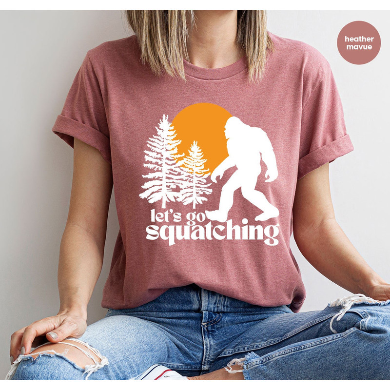 Let's Go Squatching Tshirts for Camping Gift, Funny Hide Outdoor Shirts, Adventure Seek Funny Foot Tshirt, Family Jogging Shirt for Camp - 2.jpg