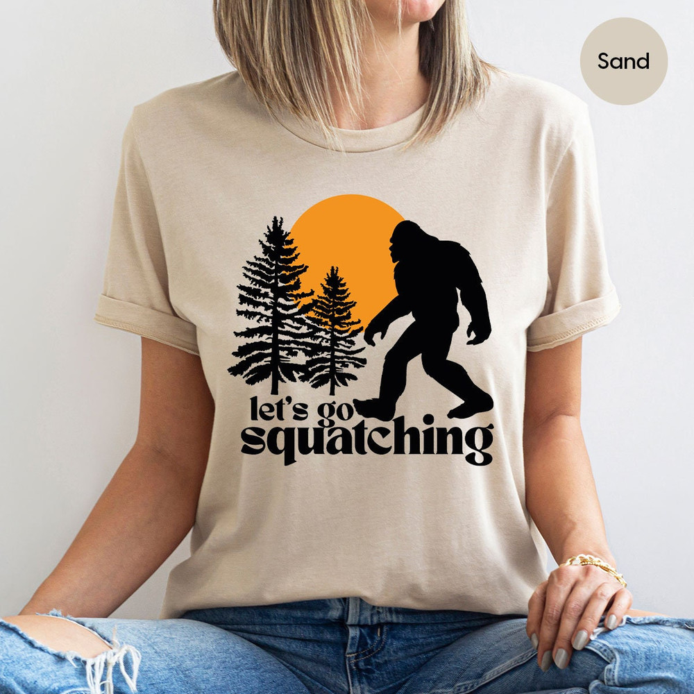 Let's Go Squatching Tshirts for Camping Gift, Funny Hide Outdoor Shirts, Adventure Seek Funny Foot Tshirt, Family Jogging Shirt for Camp - 3.jpg
