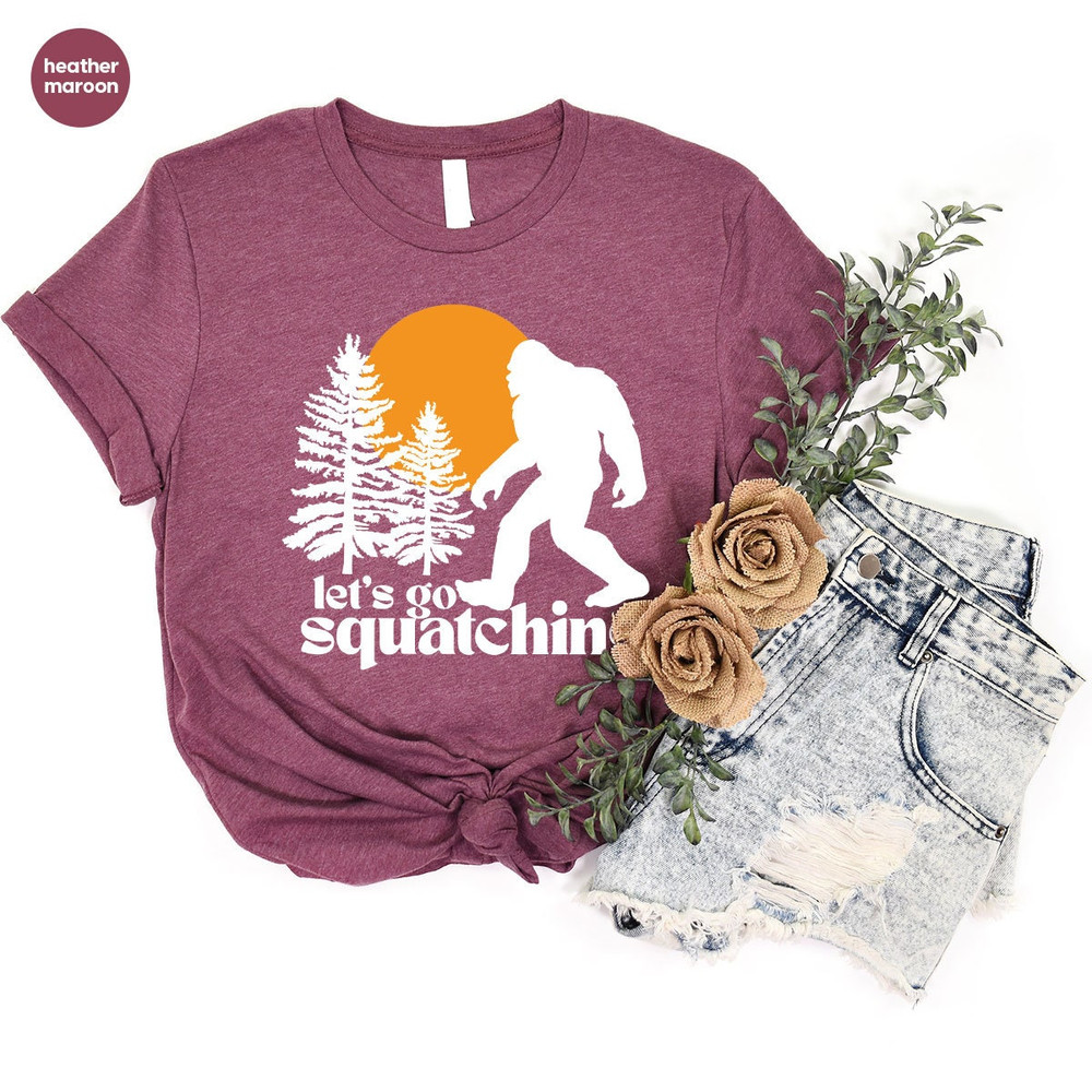 Let's Go Squatching Tshirts for Camping Gift, Funny Hide Outdoor Shirts, Adventure Seek Funny Foot Tshirt, Family Jogging Shirt for Camp - 4.jpg