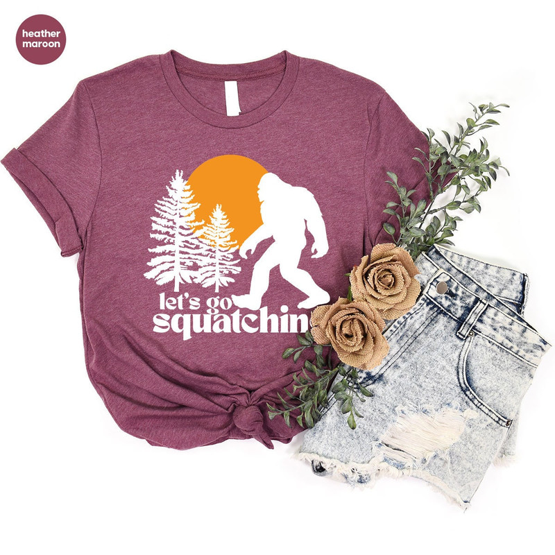 Let's Go Squatching Tshirts for Camping Gift, Funny Hide Outdoor Shirts, Adventure Seek Funny Foot Tshirt, Family Jogging Shirt for Camp - 4.jpg