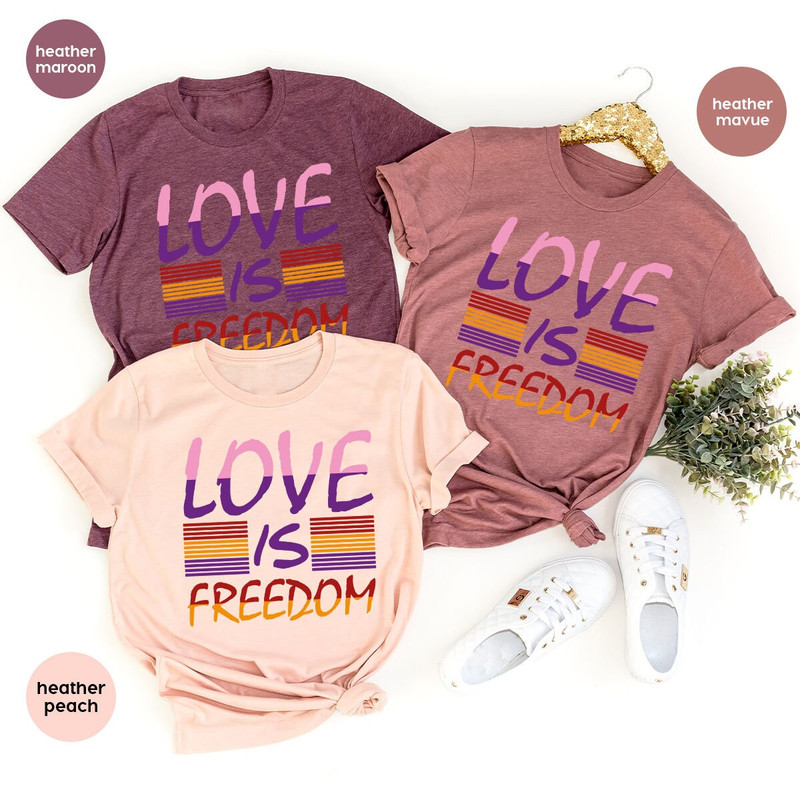 Lesbian T-Shirt, Bisexual Gifts, Human Rights Outfit, Gay Vneck TShirt, Support Graphic Tees, LGBTQ Shirt, Pride Month Awareness, Pride Gift - 6.jpg