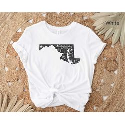 maryland t-shirts, maryland souvenir, maryland gifts, 50 states, maryland, maryland map