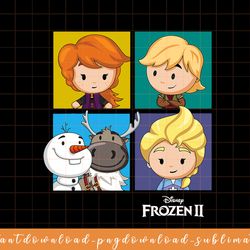 disney frozen 2 chibi character panels png, sublimate, digital download