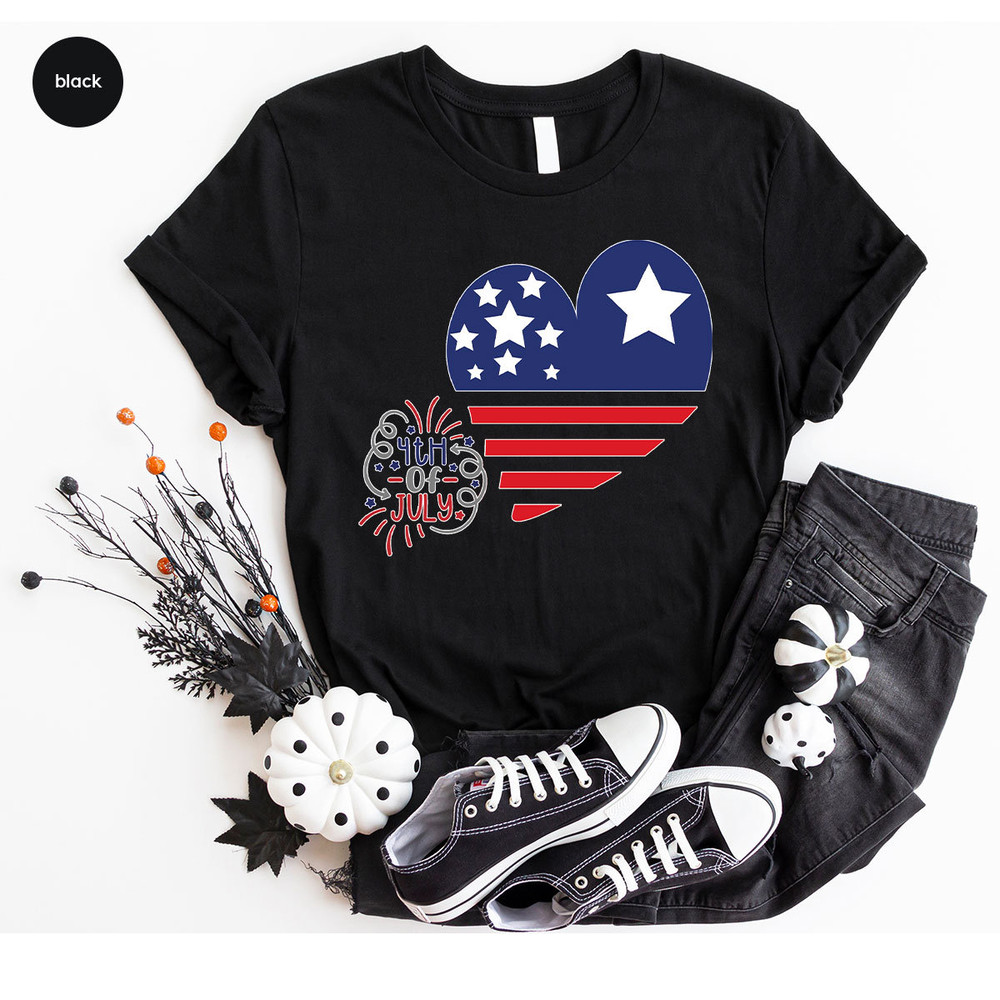 Liberty Gift, Cool 4th of July TShirt, Happy Independence Day, USA Flag Outfit, Heart Graphic Tees, Gift for Women, Patriotic Toddler Shirt - 4.jpg