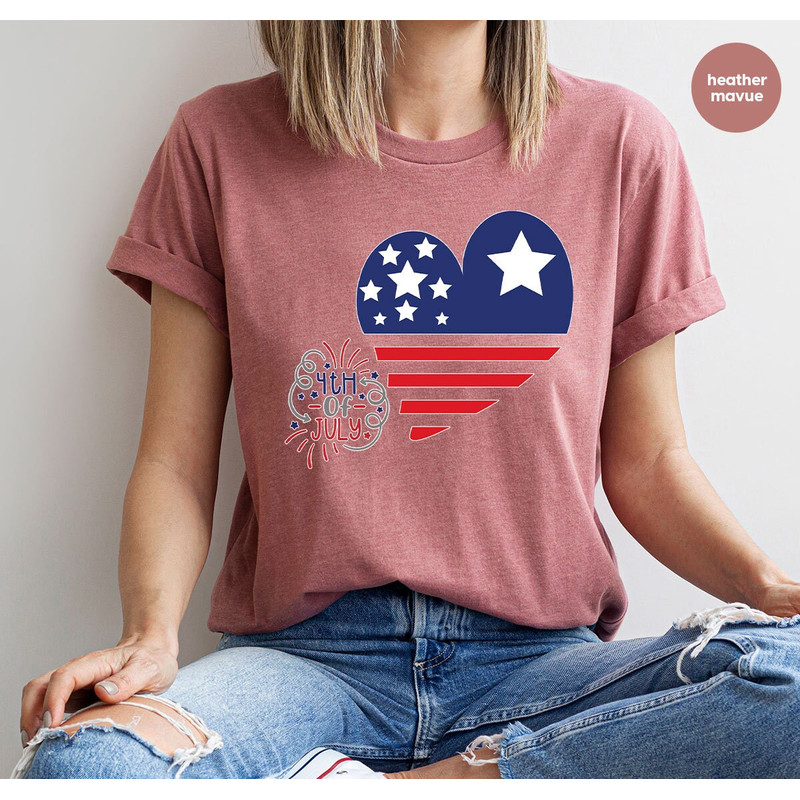 Liberty Gift, Cool 4th of July TShirt, Happy Independence Day, USA Flag Outfit, Heart Graphic Tees, Gift for Women, Patriotic Toddler Shirt - 7.jpg