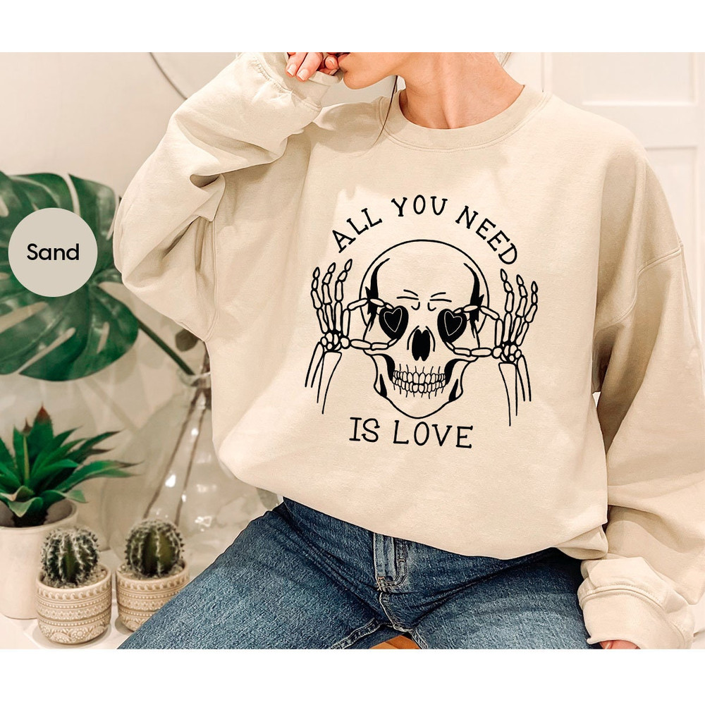 Love Shirt, Funny Skull T-Shirt, Skeleton Graphic Tees, Funny Shirt, Gift for Her, Shirt for Women, Love Sweatshirt, Women Clothes - 7.jpg