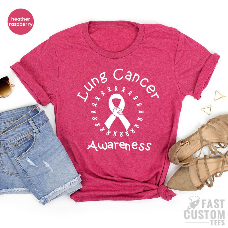 Lung Cancer Awareness Tee, Cancer Support Shirt, Heal Cancer TShirt, Cancer Survivor Shirt, Cancer Aware TShirt, Cancer Shirt, Cancer TShirt - 5.jpg