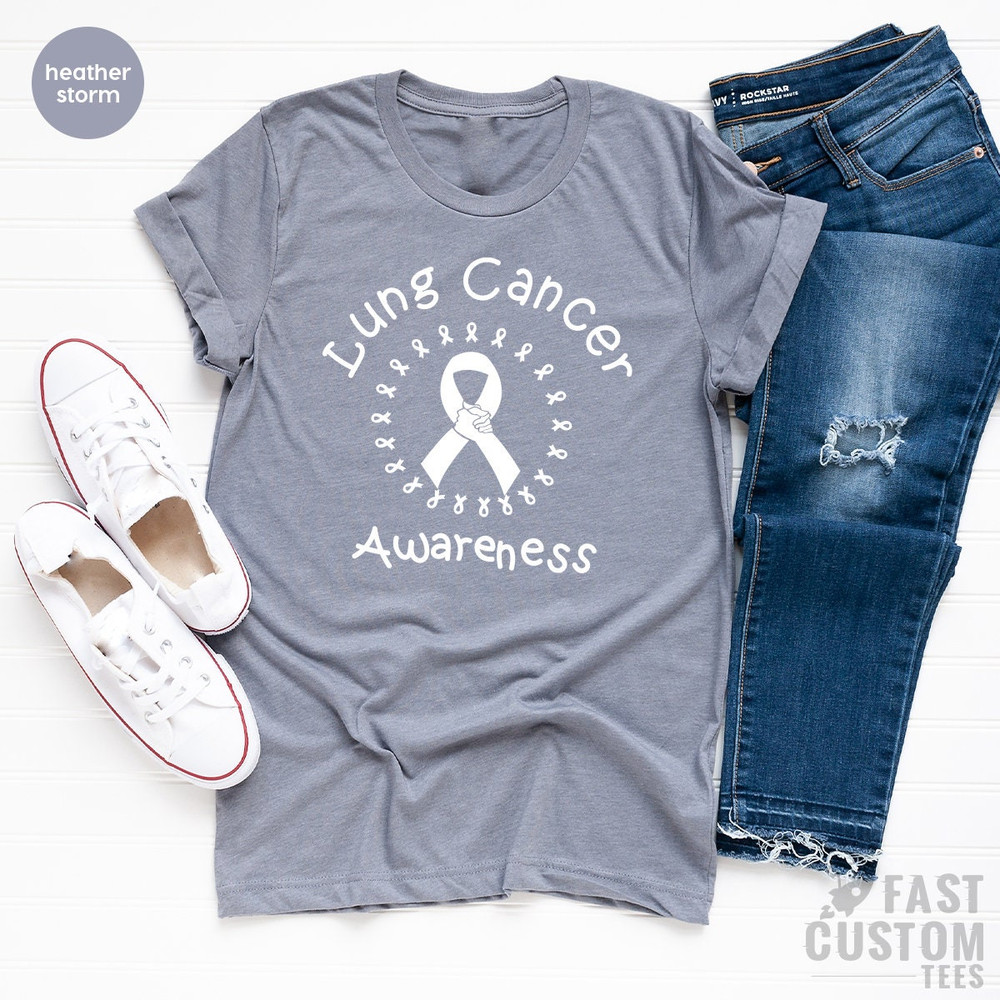 Lung Cancer Awareness Tee, Cancer Support Shirt, Heal Cancer TShirt, Cancer Survivor Shirt, Cancer Aware TShirt, Cancer Shirt, Cancer TShirt - 7.jpg