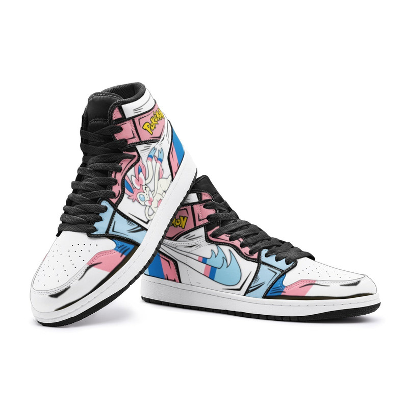 Sylveon Pokemon JD1 Shoes, Sylveon Pokemon Jordan 1 Shoes, Pokemon Shoes, Sylveon Sneaker, Sylveon Pokemon Sneakers