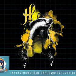 harry potter deathly hallows 2 hufflepuff paint splatter png, sublimate, digital download