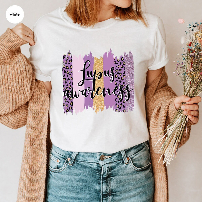 Lupus Shirt, Lupus Awareness Month T-Shirt, Lupus Survivor Gifts, Lupus Graphic Tees, Leopard Print Support Shirts, Lupus Shirts for Women - 1.jpg