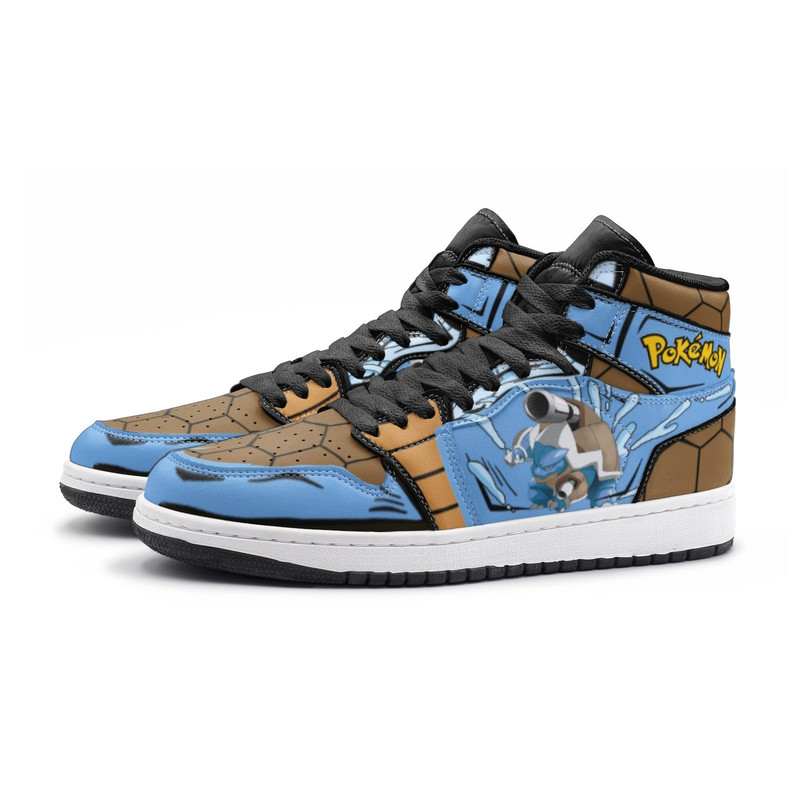 Blastoise Pokemon JD1 Shoes, Blastoise Pokemon Jordan 1 Shoes, Pokemon Shoes, Blastoise Sneaker, Blastoise Pokemon Shoes
