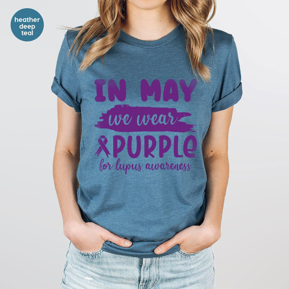 Lupus Survivor Graphic Tees, Lupus Ribon Shirt, Lupus Awareness Month Shirt, Lupus Gift for Her, Lupus Warrior T-Shirt, Awareness Gift - 2.jpg