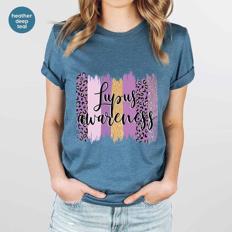 Lupus Shirt, Lupus Awareness Month T-Shirt, Lupus Survivor Gifts, Lupus Graphic Tees, Leopard Print Support Shirts, Lupus Shirts for Women - 5.jpg