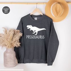 mama dinosaur long sleeve, pregnancy dinosaur hoodies, baby announcement sweatshirts, pregosaurus hoodie, cute mother gi