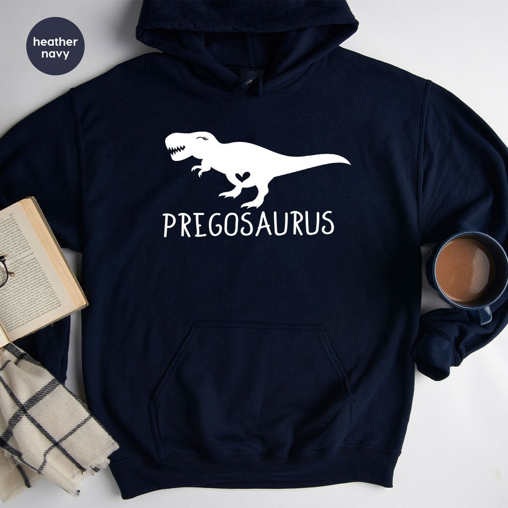Mama Dinosaur Long Sleeve, Pregnancy Dinosaur Hoodies, Baby Announcement Sweatshirts, Pregosaurus Hoodie, Cute Mother Gifts, Maternity Gifts - 4.jpg