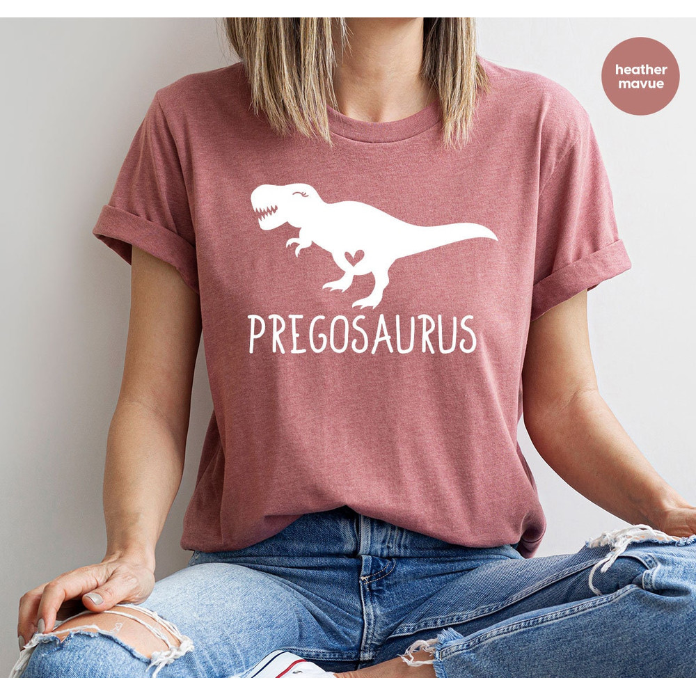 Mama Dinosaur Shirts, Pregnancy Dinosaur Tshirts, Baby Announcement Shirt, Pregosaurus Tees, Cute Mother Tshirt Gifts, Maternity Gifts - 3.jpg
