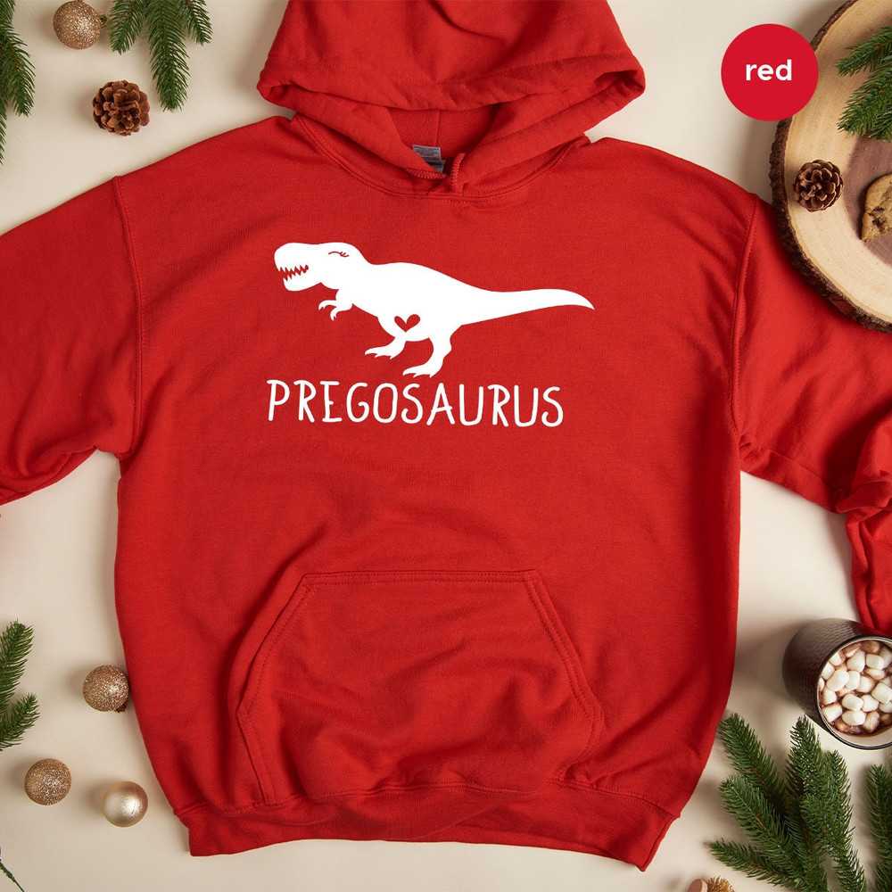 Mama Dinosaur Long Sleeve, Pregnancy Dinosaur Hoodies, Baby Announcement Sweatshirts, Pregosaurus Hoodie, Cute Mother Gifts, Maternity Gifts - 5.jpg