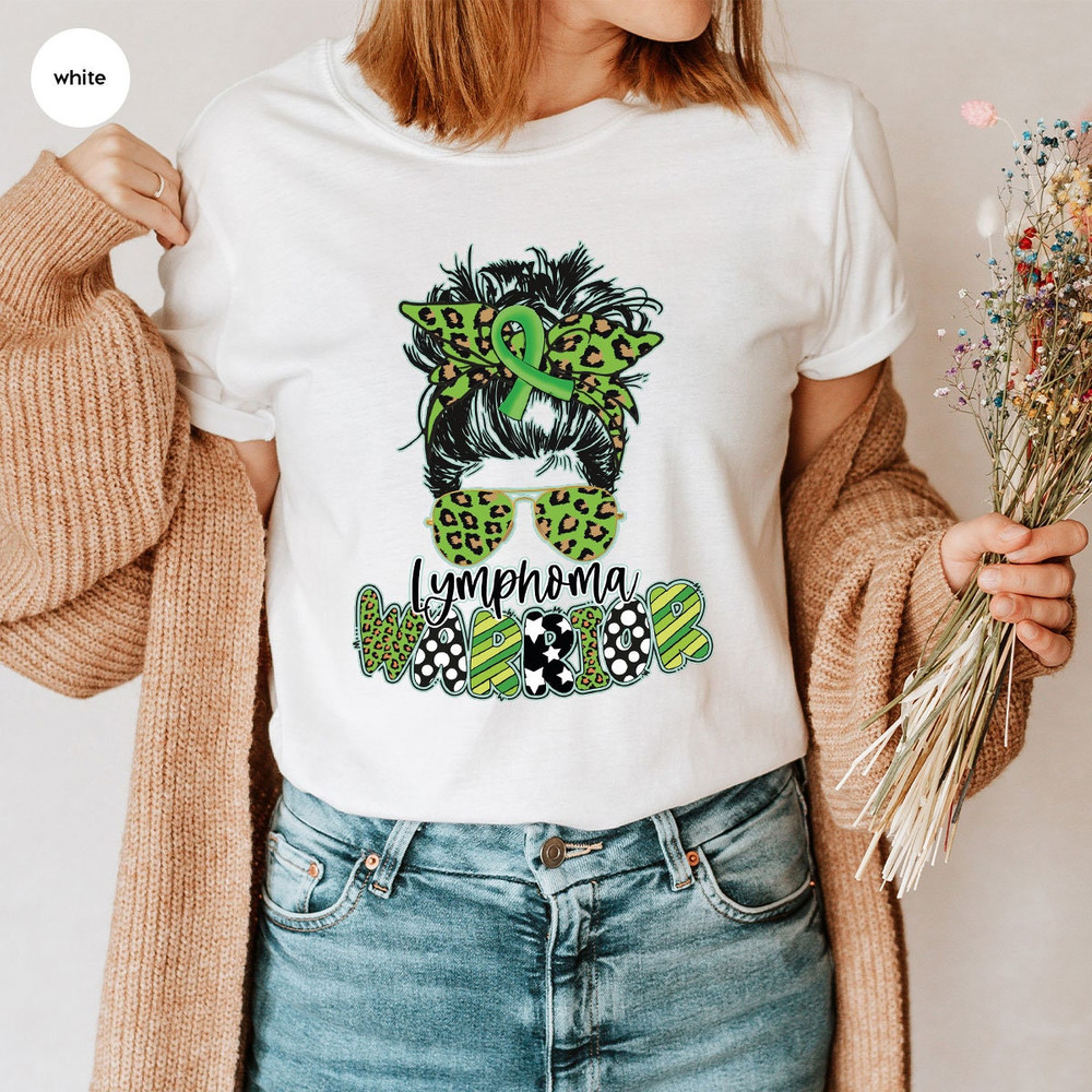 Lymphoma Warrior Shirts for Women, Cancer Survivor Support Graphic Tee, Lymphoma Awareness Tshirts for Her, Lymphoma Fighter Tshirt for Gift - 5.jpg