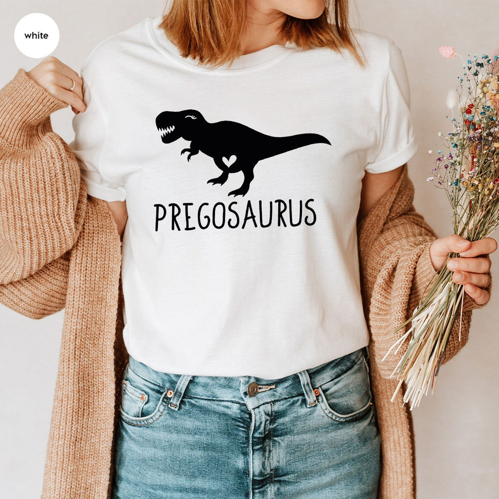 Mama Dinosaur Shirts, Pregnancy Dinosaur Tshirts, Baby Announcement Shirt, Pregosaurus Tees, Cute Mother Tshirt Gifts, Maternity Gifts - 6.jpg