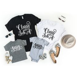 Mama Girl Shirt, Matching Mom And Baby Tee, Classy With A Side Of , Mama Shirt, Mama And Me Shirt, Mother Daughter Shirt