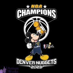 funny mickey mouse denver nuggets nba championship png file