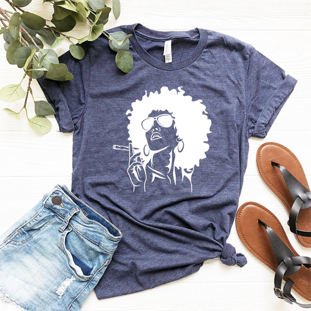 Marijuana Shirt, Weed Shirt, Afro Girl Shirt, Weed Tee, Afro Girl Smoking Shirt, Black Women Weed shirt, 420-Weed Shirt - 7.jpg
