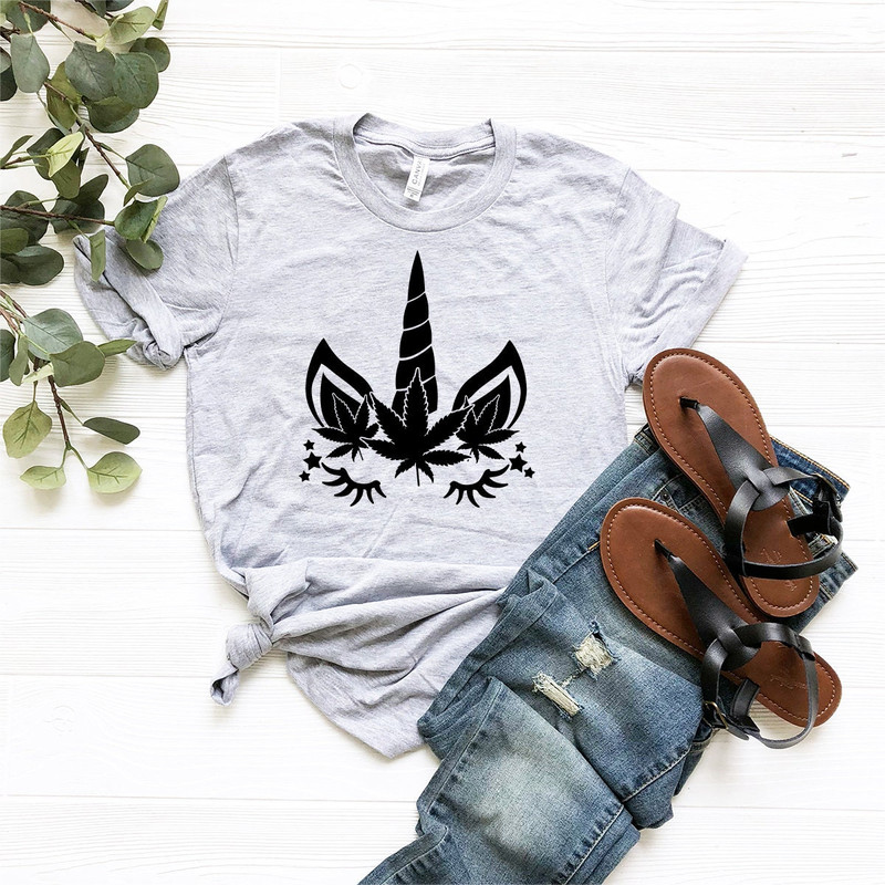 Marijuana Weed Leaf Unicorn Shirt,  Weed Lover Shirt, Funny Marijuana Tshirt, Cannabis Unicorn Shirt, Weed Lover Shirt, Weed Tee - 4.jpg