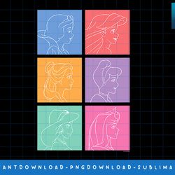 disney princess - color grid png, sublimate, digital print