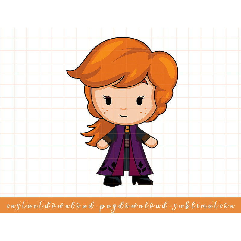 Disney Frozen 2 Chibi-Style Anna png, sublimate, digital download.jpg