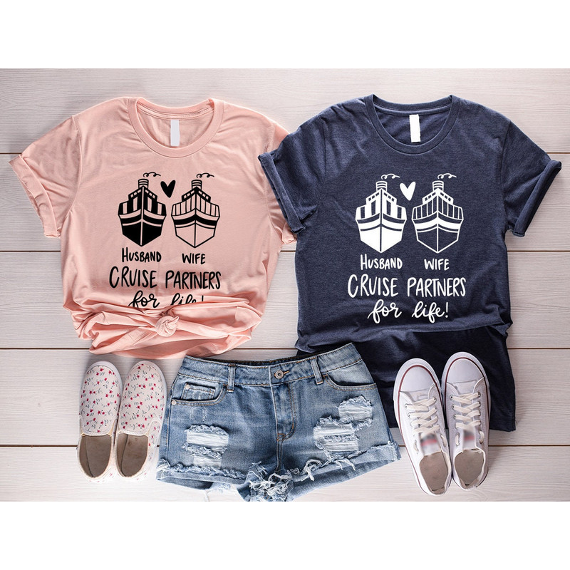 Matching Couples Cruise Shirts, Couples Cruise Gifts, Husband and Wife Cruise Shirts, Honeymoon Cruise Tshirts, Couples Vacation Outfit - 5.jpg