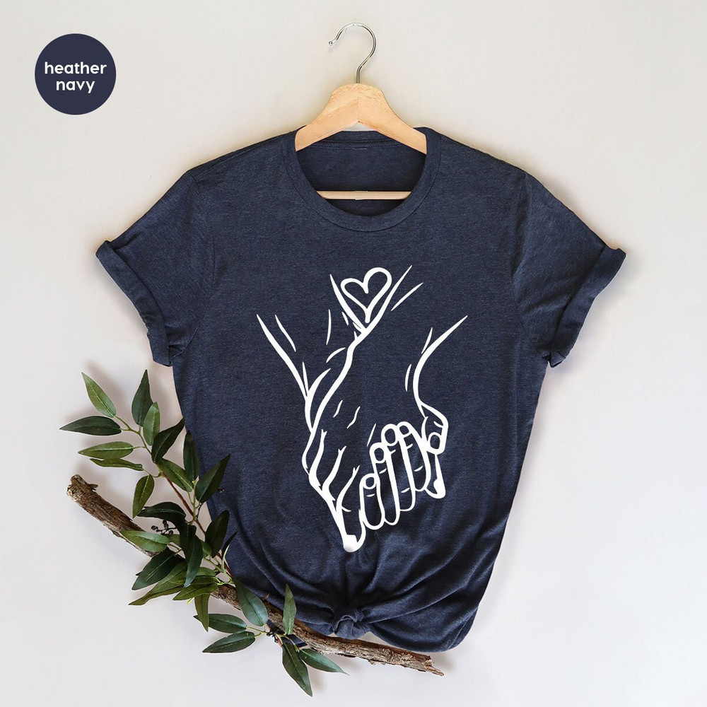 Matching Couple Shirt, Valentine TShirt, Love Gift, Hands Graphic Tee, Lesbian Clothes, Gift for Girlfriend, Couple Outfit, Shirts for Women - 6.jpg