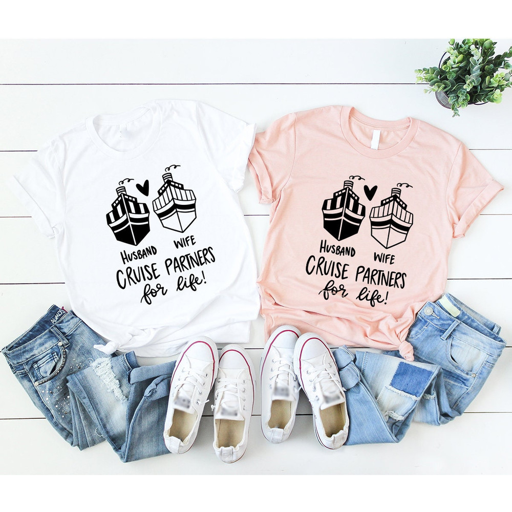 Matching Couples Cruise Shirts, Couples Cruise Gifts, Husband and Wife Cruise Shirts, Honeymoon Cruise Tshirts, Couples Vacation Outfit - 6.jpg