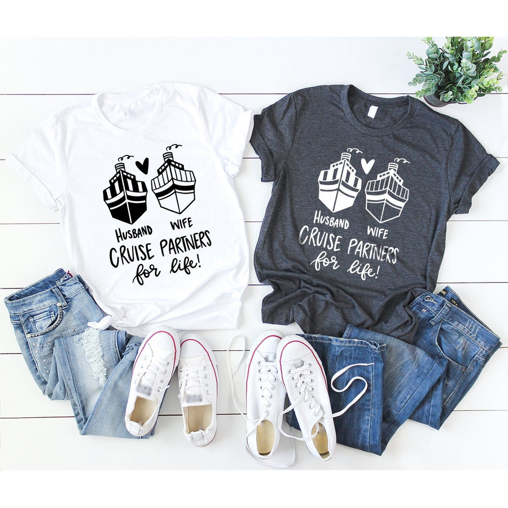 Matching Couples Cruise Shirts, Couples Cruise Gifts, Husband and Wife Cruise Shirts, Honeymoon Cruise Tshirts, Couples Vacation Outfit - 7.jpg