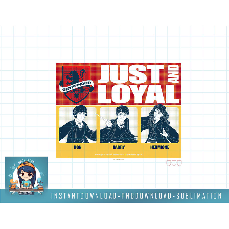 Harry Potter Deathly Hallows 2 Just And Loyal Comic Poster png, sublimate, digital download.jpg